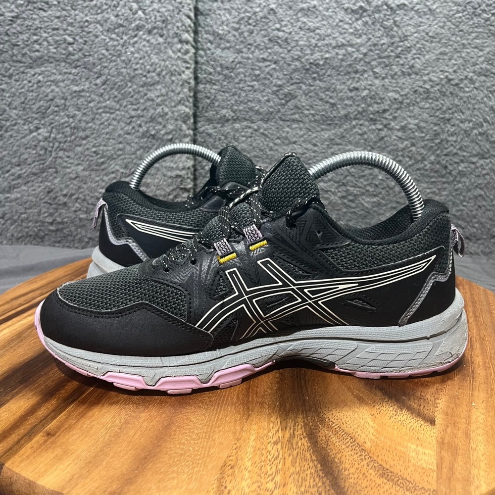 ASICS Gel Venture 8 Women's Black Pink Trail Running Rigid Shoes Size 8.5 - Picture 9 of 12